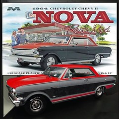 MOEBIUS MODELS 2321 1/25 1964 CHEVROLET CHEVY II NOVA ‘RESTO MOD’ MODEL KIT