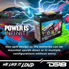 DS18 INF-18 18 AH 750 Watt AGM Power Cell 12 Volt Battery – Maintenance Free –