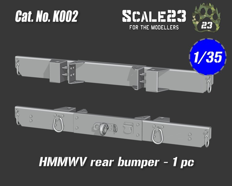 Scale23 1/35 HMMWV Rear Bumper (1pc)