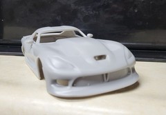 1/24 scale resin 3d printed Outlaw Dodge Viper drag body model slot car