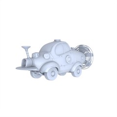 1/150 MRY-SFW LYTA136 Unpainted Steampunk Vintage Car Kit, DIY Diorama