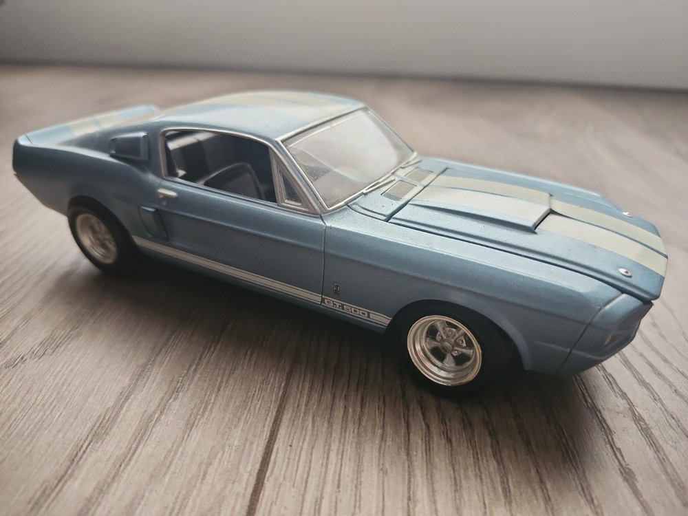 1967 Ford Mustang Shelby GT500 Diecast 1:24 Steel Blue Metalic White Stripes