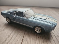 1967 Ford Mustang Shelby GT500 Diecast 1:24 Steel Blue Metalic White Stripes
