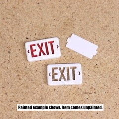1/10 Scale Exit Sign for RC and Model Car Shop, Garage, Diorama (Set of 2)