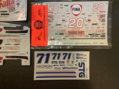 7 NASCAR 1/24 Water Slide Decal Lot Tony Stewart Dale Earnhardt Jr Kevin Harvick