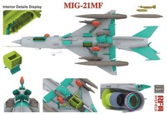 RYE FIELD Model RFM6001 1/48 Soviet MIG-21MF Fighter Precision Assembly Kit