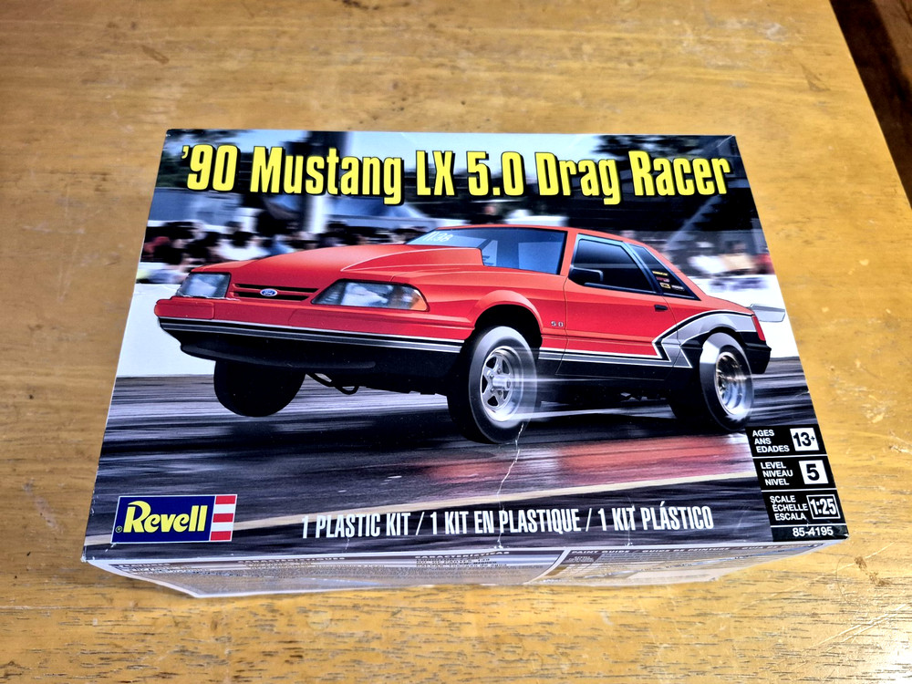2021 REVELL Model ’90 MUSTANG LX 5.0 DRAG RACER Kit #85-4195