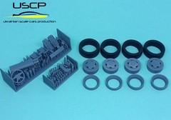 USCP 24T084 1/24 AMG 560 SEC Widebody (c126) Transkit Resin model