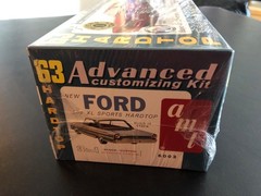 AMT 1963 Ford Galaxie 500 XL Sport Hardtop 1/2 Scale Kit, New, Factory Sealed
