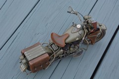 WWII Harley-Davidson WLA 750 Pro Built 1:9 Scale Italeri Motorcycle NICE!