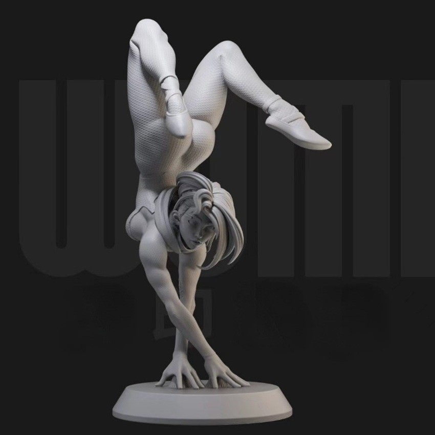 1/24 Scale Resin Figure Model Kit Handstand Fitness Girl Unassembled, Unpainted