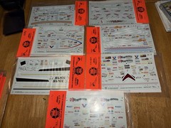 Lot of 33 SLIXX NHRA Waterslide Decal Sheets Funny Cars Dragsters Pro Stock