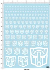 Water Slide Decals BXJG (white) 628