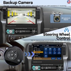 Single Din Flip Out Screen Car Stereo with Wireless Carplay and Android Auto, 7