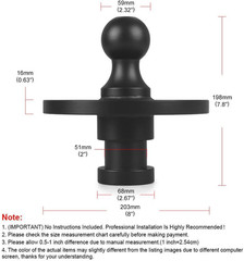 5Th Wheel Gooseneck Ball Hitch Adapter 2-5/16” Kingpin to Towing Receiver 20852
