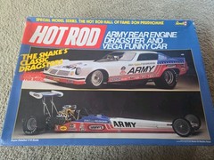 RARE 1986 Revell 1/16 Hot Rod Army Rear Engine Dragster Funny Car Model Kit 7464