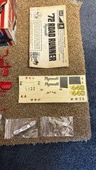 RARE MPC 1/25 ’72 PLYMOUTH ROAD RUNNER ANNUAL MODEL KIT UNBUILT 1-7225-225 READ