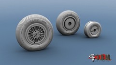 1:48 Resin Wheels Landing Gear for scale model De Havilland Vampire