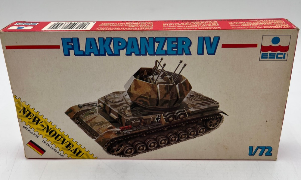 Vintage ESCI 8310 Flakpanzer IV Wirbelwind 1/72 WWII German AA Tank Model Kit