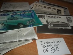 Model Car junkyard instruction sheet lot