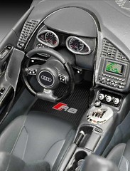 1/24 Audi R8 Matte Black Plastic Model Kit Revell 07057