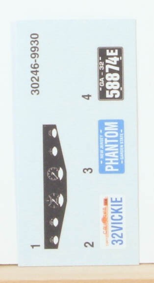 Model kit Decal Sheet Misc Plates unused P2