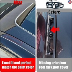 Jaronx Compatible with BMW Roof Rack Port Cover (Black Sapphire Metallic) for 5