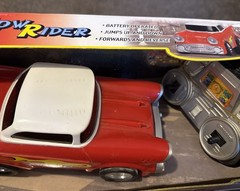 Lowrider Red with White Top – Plastic Wired “Hoppin” Model Car READ