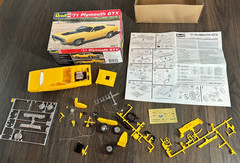 Revell ’71 Plymouth GTX Model Kit PARTIALLY BUILT & PAINTED