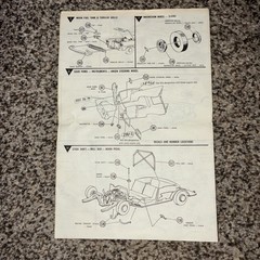 Vintage Revell H1284 Rare 1969 Issue 1957 Chevrolet 57 Chevy INSTRUCTIONS ONLY