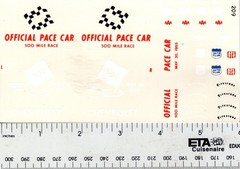Fred Cady Decal #209 To Do The 1955 Chevrolet Indianpolis Pace Car