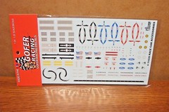 GOFER RACING DECALS #11039 RACE CAR ACCESSORIES 1/24-1/25 SCALE