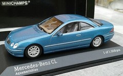 1/43 MINICHAMPS Mercedes CL500, 2d.coupe, marine blue, 1999, mint+++!