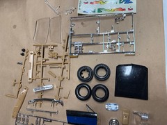 BIG 1/16 SCALE 1964 1/2 Mustang Coupe AMT Scale Model Kit Started Parts REbuild