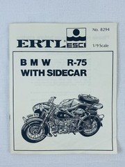ERTL #8294 BMW R-75 Motorcycle With Sidecar 1/9 Scale – Mostly Assembled REVIEW!
