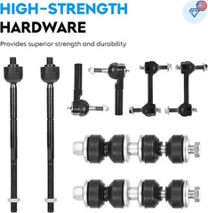 Front Lower Control Arms w/Ball Joint + Sway Bar Links + Tie Rod for Dodge Neon