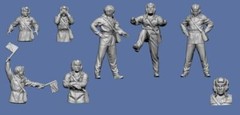 Russian Tank Crew for T-54 Tank Germania 1207, Resin 1/87 Scale Printed