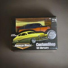 American Muscle Custom Shop ’49 Mercury 1/24 Die-Cast Hot Rod Street Blue/Orange