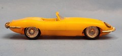 ZEE. Jaguar XKE Conv. All Plastic. 2 Screw Base. FRICTION MOTOR, Works 1/43