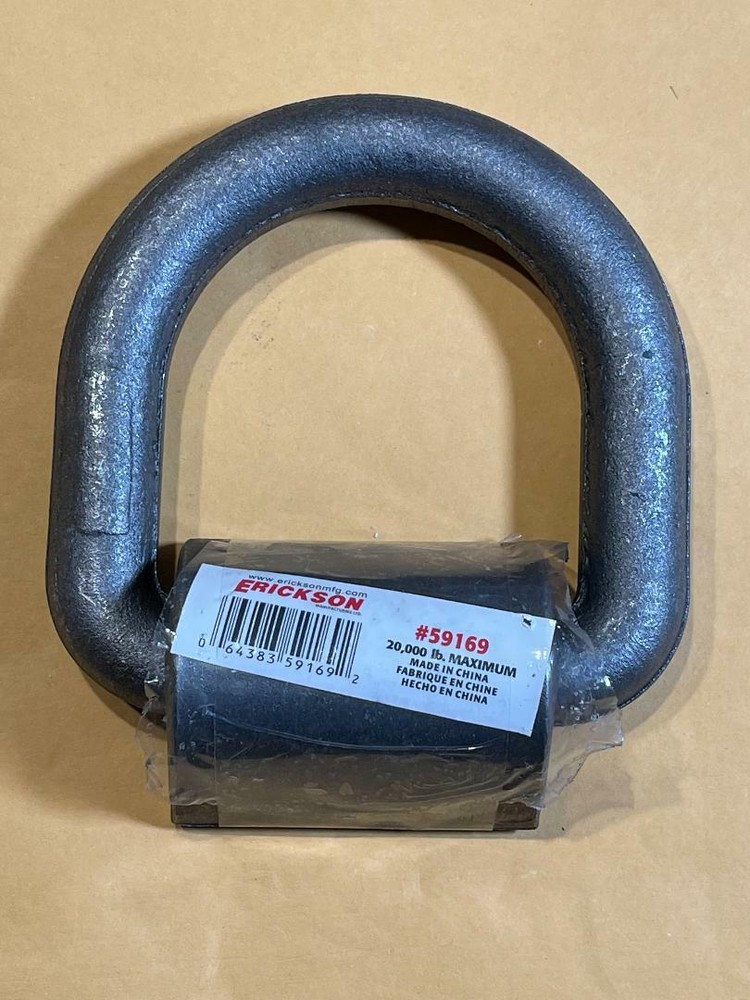 59169 3/4″ 20,000 lbs Load Capacity Weld-On Forged Flip D-Ring Anchor (E4)