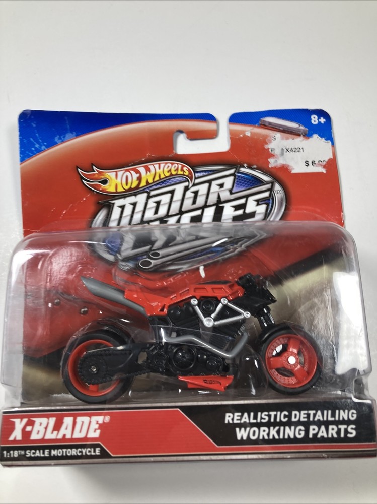 Hot Wheels X4221-7723 Motorcycle ” x-Blade ” Red/Black Scale 1:18 New !°