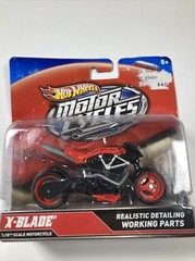 Hot Wheels X4221-7723 Motorcycle ” x-Blade ” Red/Black Scale 1:18 New !°