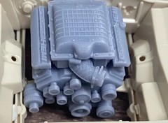 Resin Hellcat hemi engine for scale model cars, 1/24 1/25