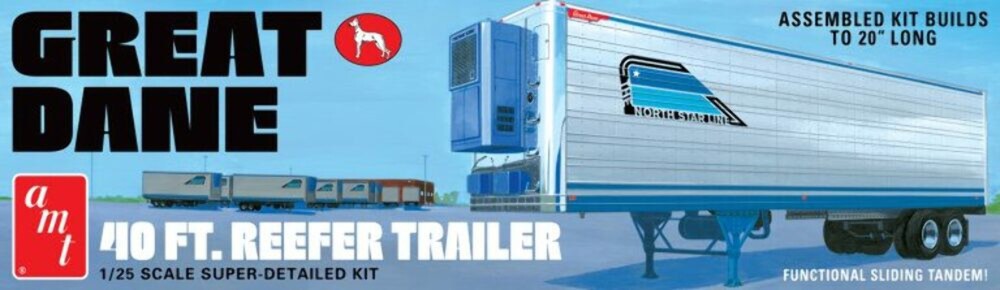 AMT Models 1249 ‘1:25 Scale Great Dane 40’ Reefer Trailer Model Kit
