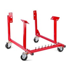 Rolling Engine Cradle Stand with Wheels, Steel Construction, Built in Hardware