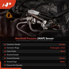 A-Premium Manifold Pressure (MAP) Sensor [3 Pins] Compatible with BMW 323i,…