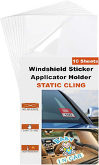 Waterproof Car Inspection Sticker Holder � 10PCS Static Cling for Easy Removal