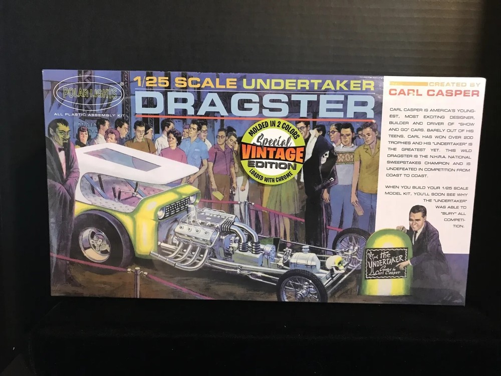 POLAR LIGHTS CARL CASPER UNDERTAKER DRAGSTER MODEL KIT 1/25 SCALE SEALED!