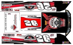 #26 Steel Horse Motorcycles Crate Dirt Late Model 1/64th Scale Waterslide Decal