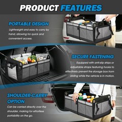 Dna Motoring Trunk Organizer For Suv Large Capacity Car Organizer And Storage 2